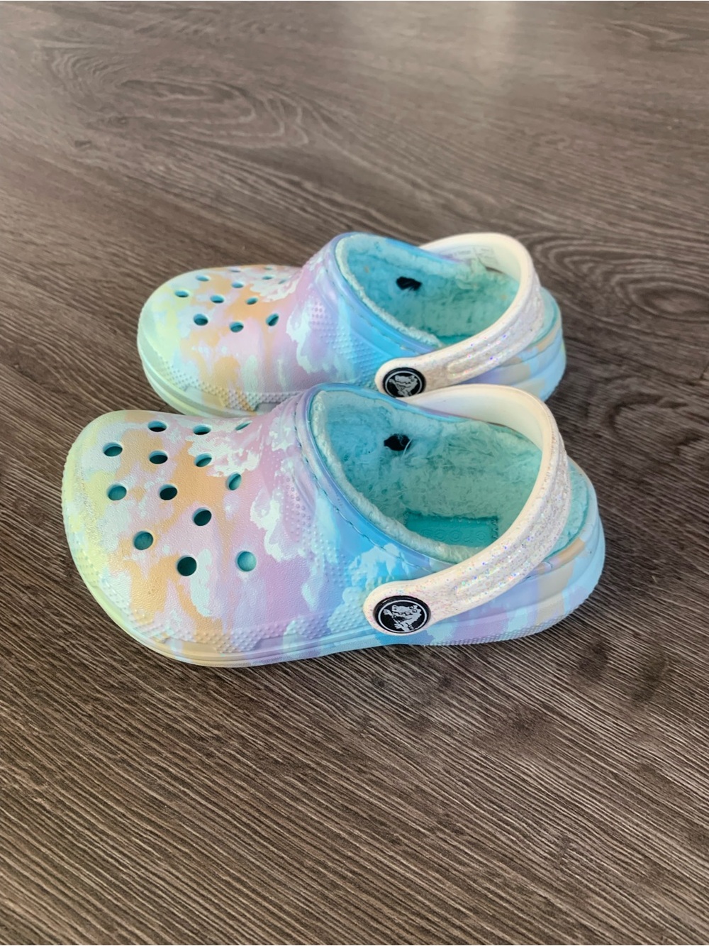 Crocs classic lined Kids Pastel Tie-Dye Clog with Fleece Lining